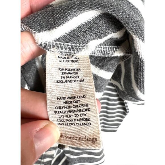 Soft surroundings long sleeve striped top - Picture 5 of 8